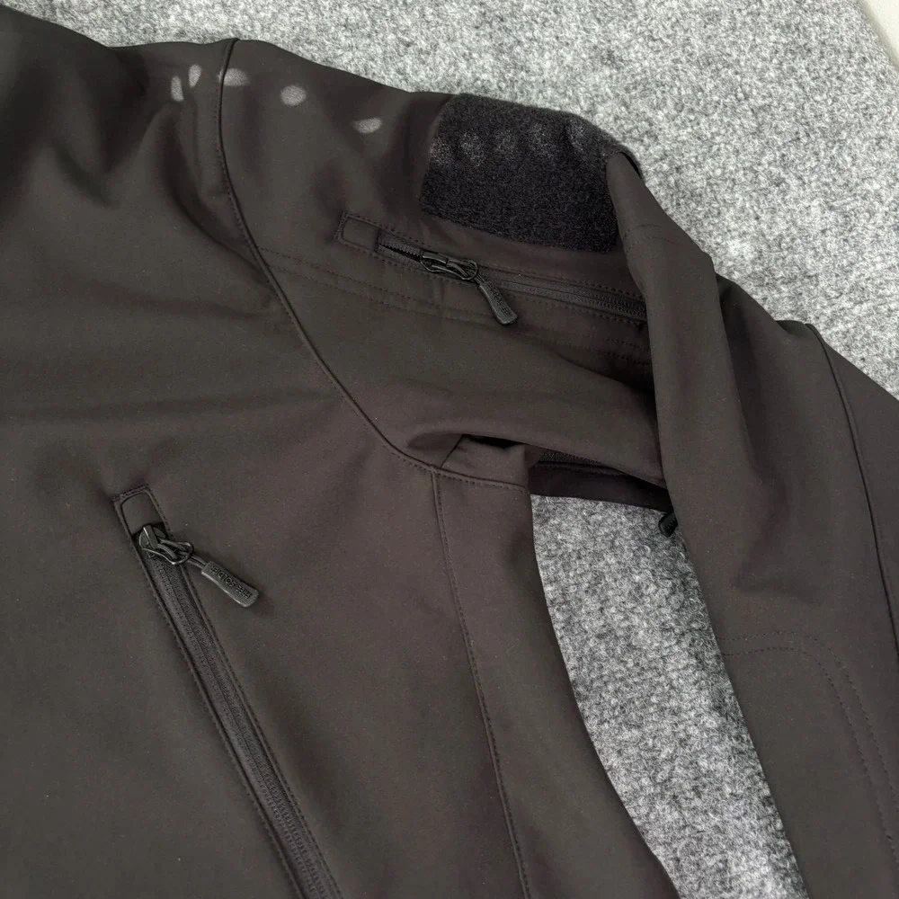 Free Soldier Mens‎ Tactical Softshell Jacket Black Hooded Military Outdoor Coat